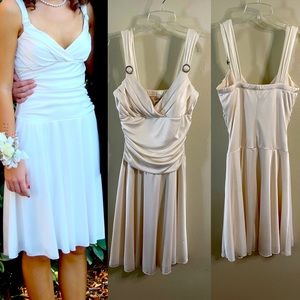 Creamy Satin-like Dress